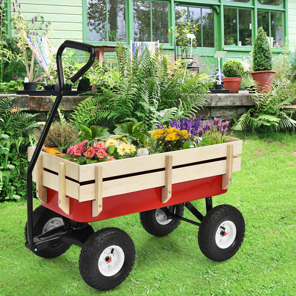 Garden Cart Lawn Wheels Utility Cart Dump Cart